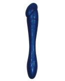 Plug Doble 19cm em silicone Azul - PSV04