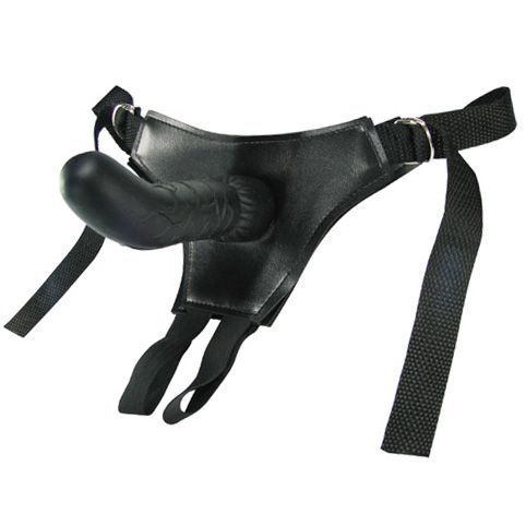 Prótese ponto G 15x4 cm, com cinta em couro - AL032